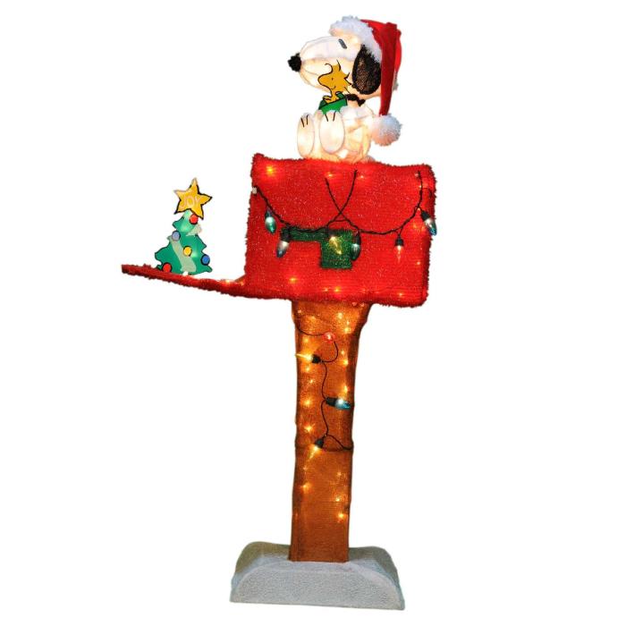 Snoopy mailbox christmas decoration