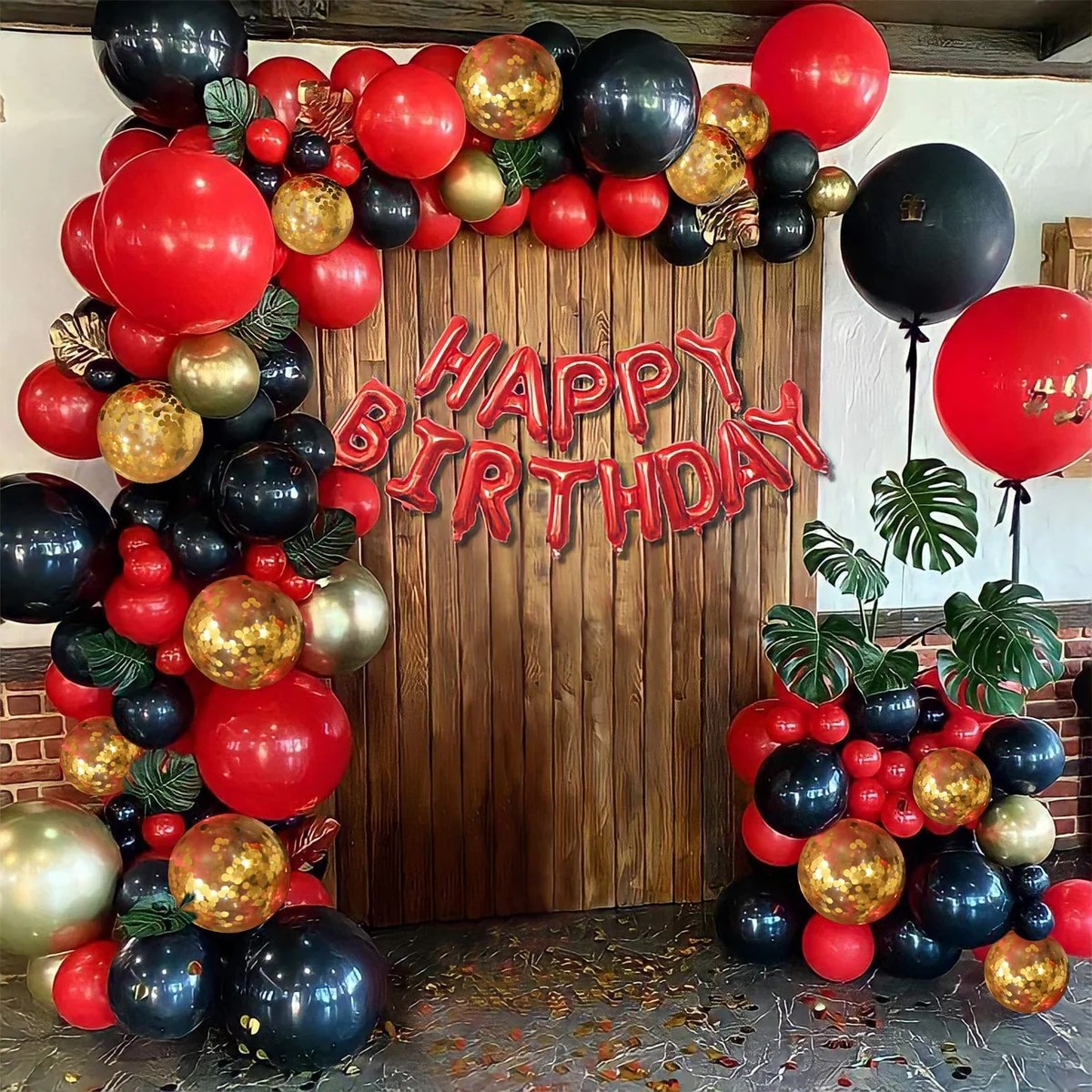 Birthday party decoration with balloons