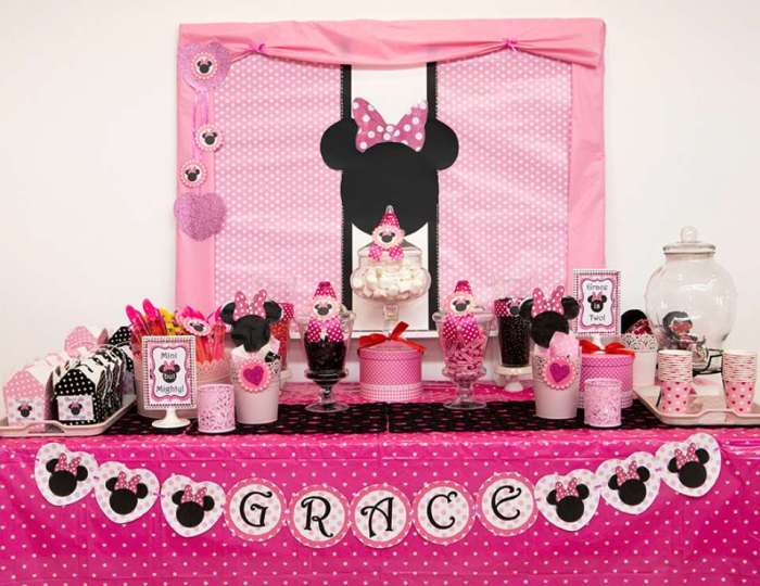 Minnie mouse birthday decoration