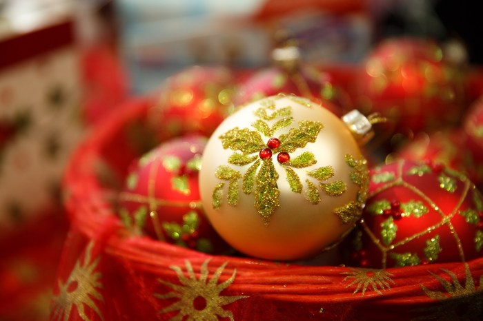 Red and gold christmas decoration